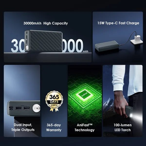 Oraimo PowerBox 300 Lit 30000mAh 15W Power Bank