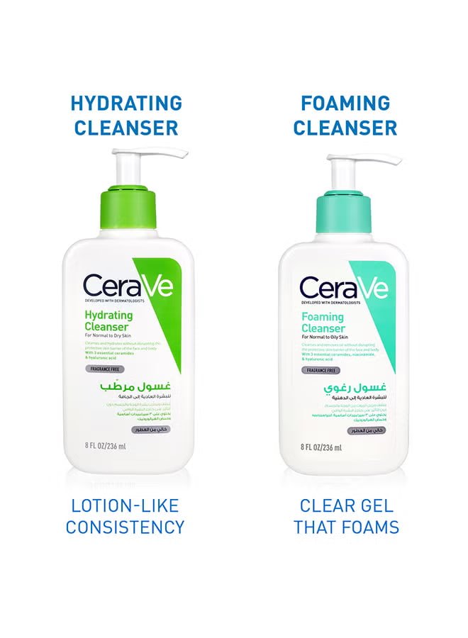 Hydrating Cleanser For Normal To Dry Skin With Hyaluronic Acid white 236ml