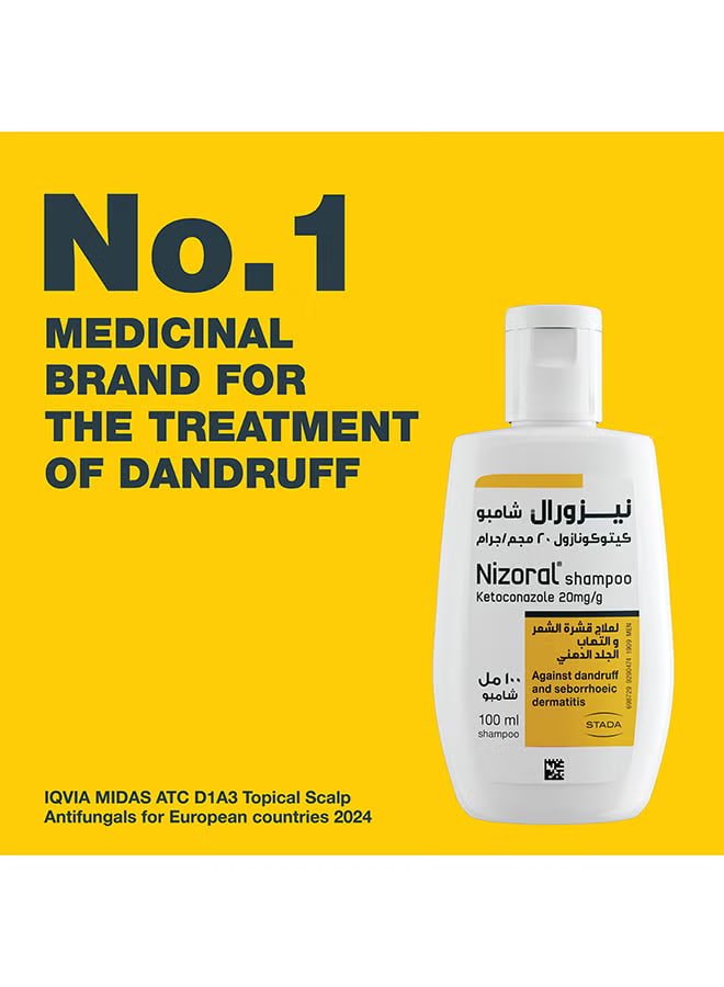Anti-Dandruff Treatment Shampoo, 100 Ml, Effective Dandruff Treatment, Works From The First Wash, Clinically Proven Ketoconazole Shampoo To Relieve Itchy Scalp 100ml