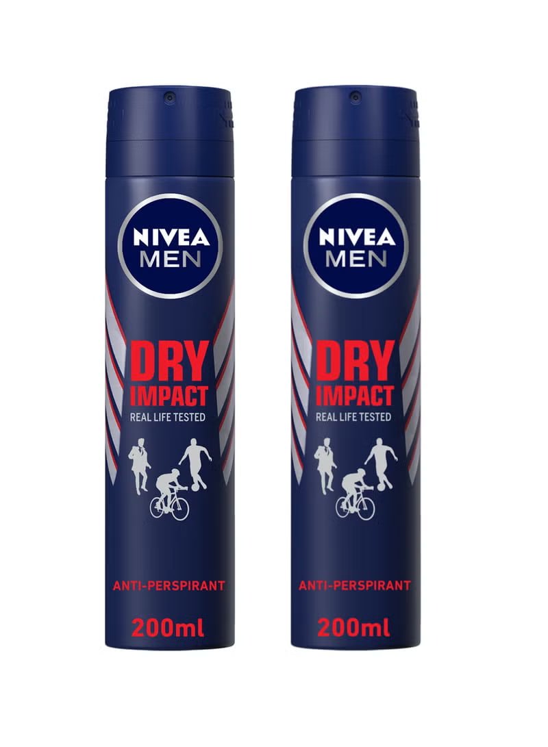 Nivea Antiperspirant Spray Dry Impact Pack of 2