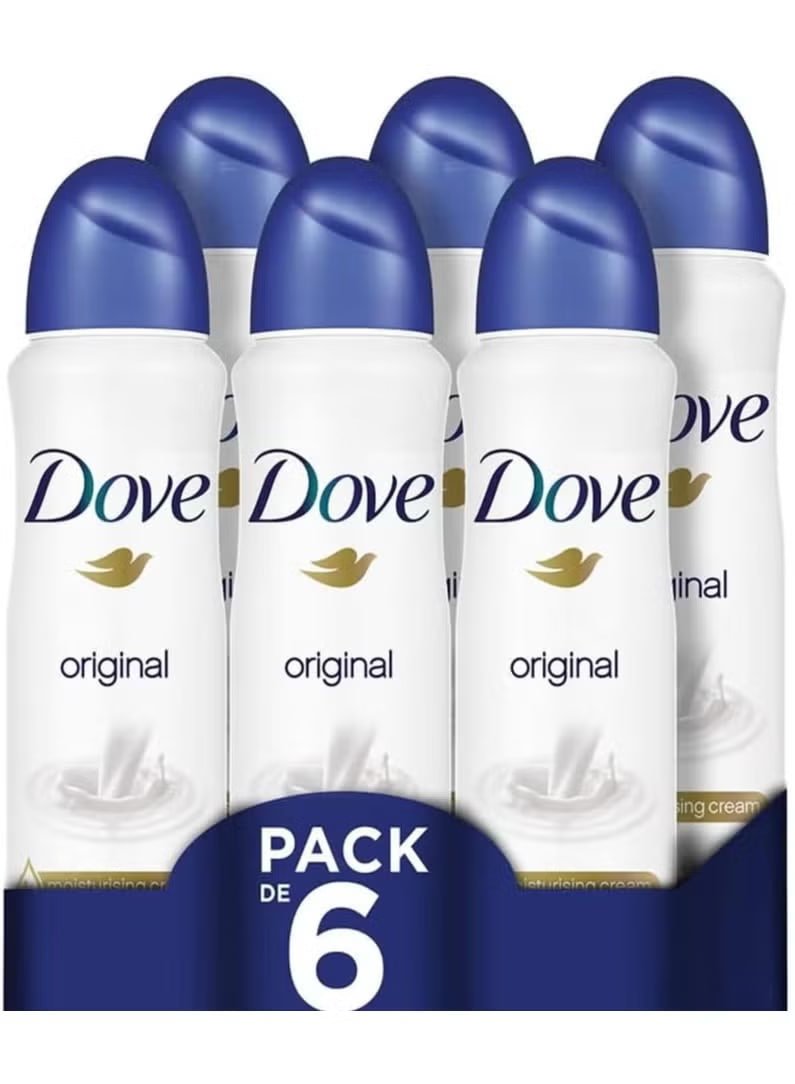 Dove Antiperspirant Body Spray 150ml (Pack of 6 )
