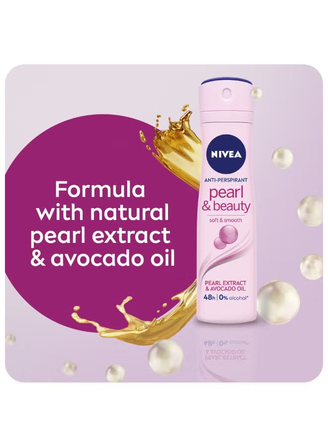 Nivea Pearl And Beauty Antiperspirant for Women Spray 150ml