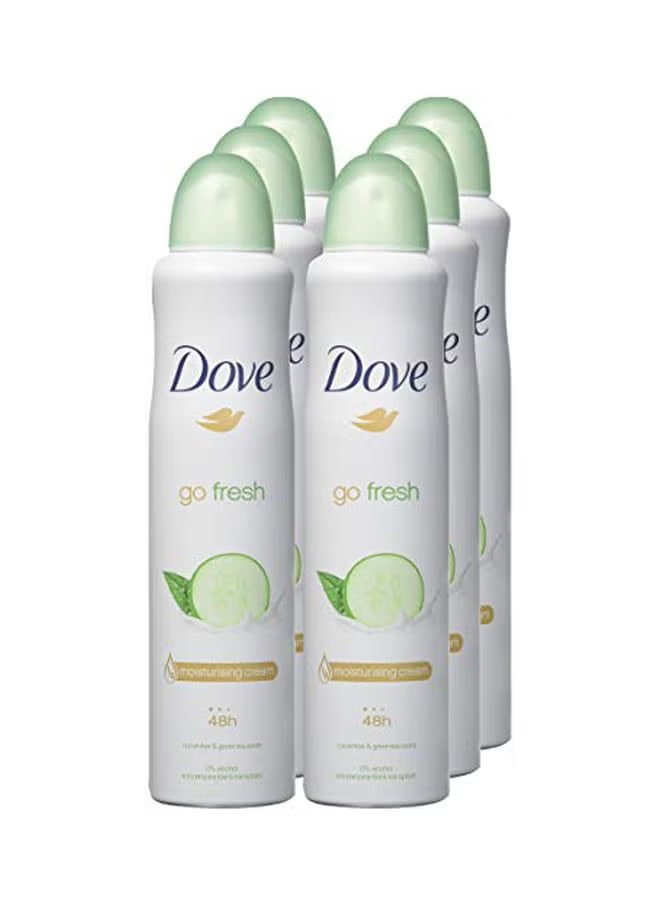 Dove 6-Piece Deodorant Antiperspirant Spray 150ml