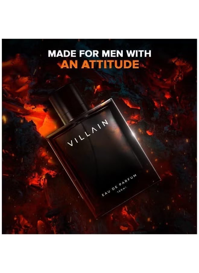 VILLAIN Classic EDP, Long Lasting Perfume for Men, 100 ml