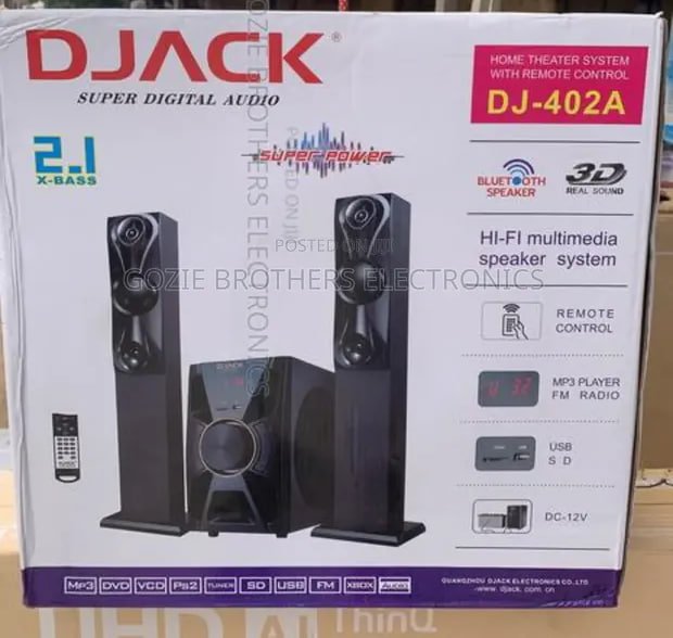 Djack 2.1 Wireless Bluetooth Speaker Home Theater System