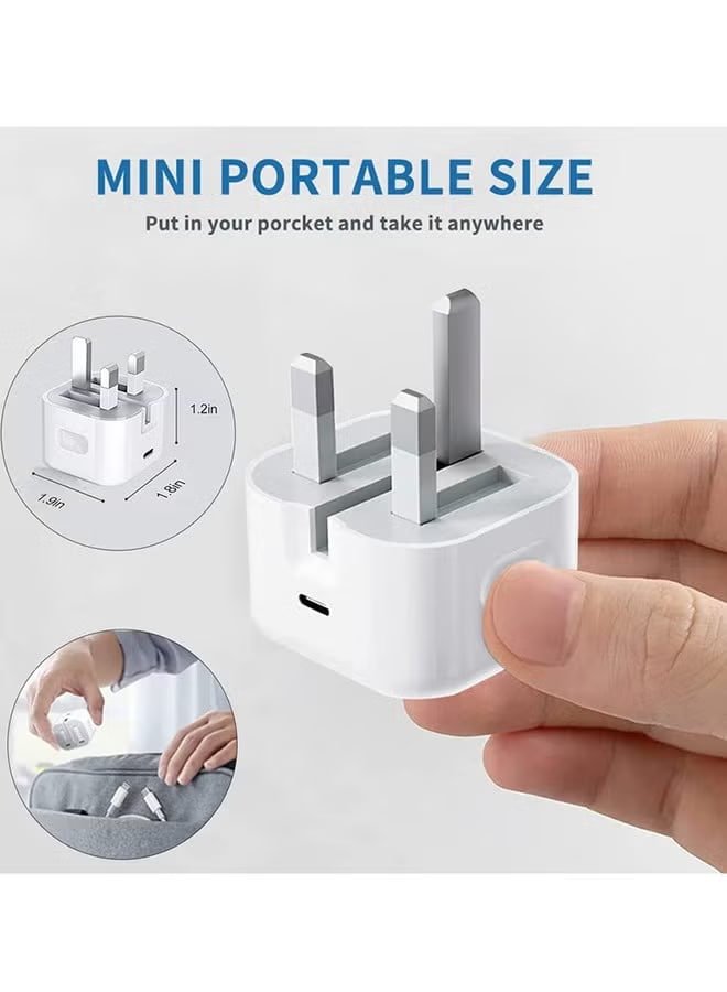 Apple 20W USB-C Fast Charger with USB-C to Lightning Cable