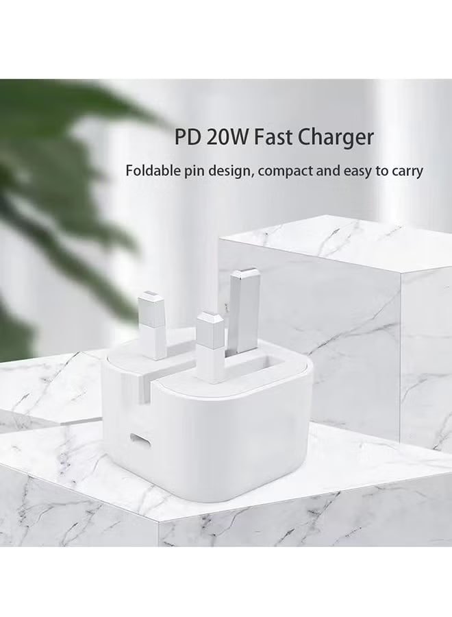 Apple 20W USB-C Fast Charger with USB-C to Lightning Cable