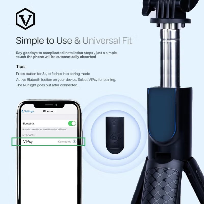 Z6 Super Long Selfie Stick with Tripod & Bluetooth Remote