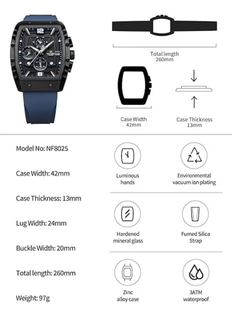 NAVIFORCE Waterproof Chronograph Sport Watch for Men – Stylish Analog Timepiece