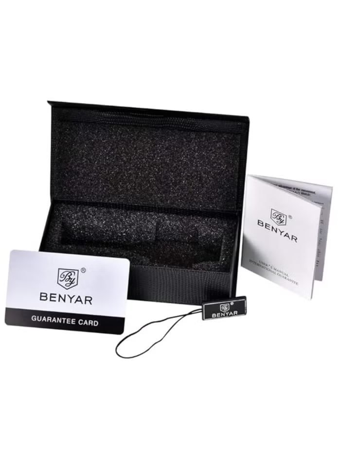 BENYAR Mens Watches Multifunction Chronograph Date Quartz Watch for Men Brown Leather Band Analog Wrist Watch Gift for Men Casual Business