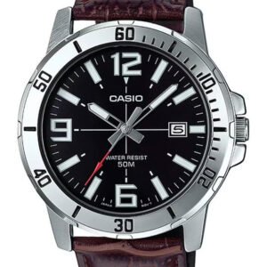 CASIO Men’s Leather Analog Watch MTP-VD01L-1BVUDF – 45 mm – Brown