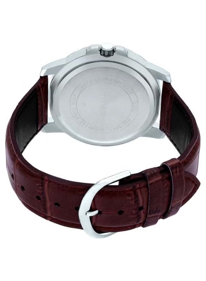 CASIO Men's Leather Analog Watch MTP-VD01L-1BVUDF - 45 mm - Brown
